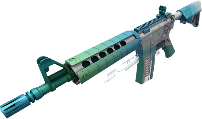 Кастомная модель M4A4 Teal для CS2